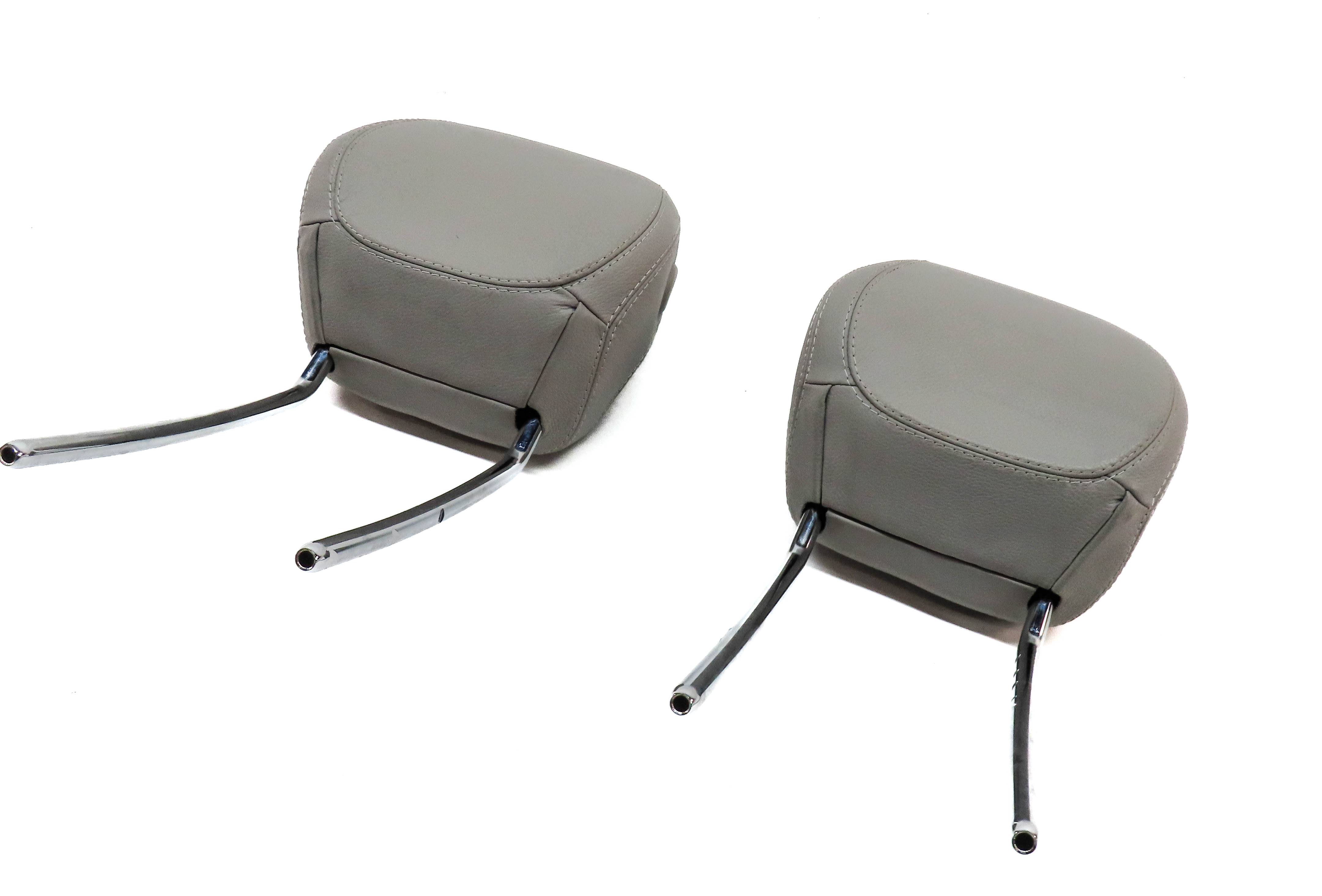 12-14 MERCEDES ML GL (X166 W166) FRONT LEFT & RIGHT SEAT HEADREST SET 2 (Gray) — exact item pictured